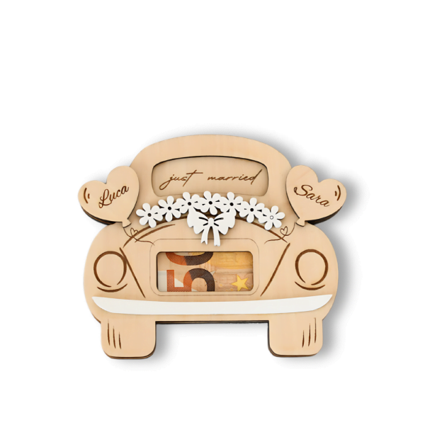 Automobile Porta soldi Personalizzata – Biglietto auguri matrimonio