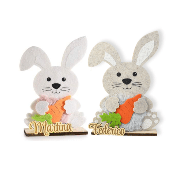 Coniglietto Pasquale personalizzato con nome – Decorazione per la Casa Regalo Pasqua