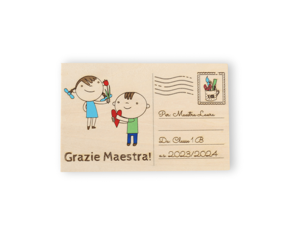 Set Regalo Per Maestra In Tedesco: Biglietto Bustina + Segnalibro, Idea Regalo Per Insegnante