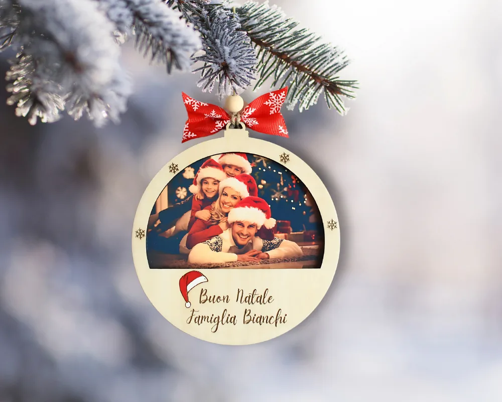 Decorazioni natalizie in legno, palline di Natale, ornamenti