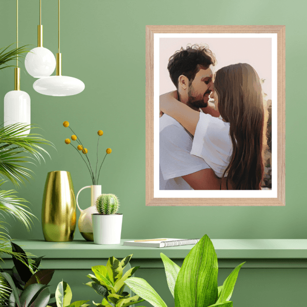 Ritratto di Coppia in Stile Cartone Animato - Regalo perfetto per San Valentino-Anniversario