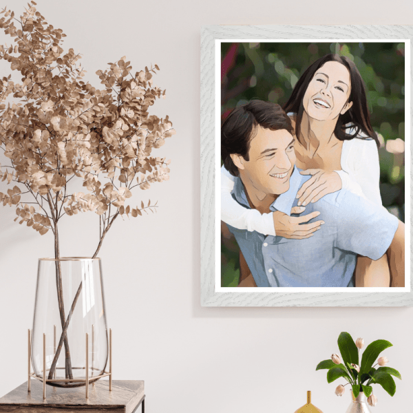 Ritratto di Coppia dei cartoni animati Personalizzato – Idea Regalo per Anniversario, San Valentino