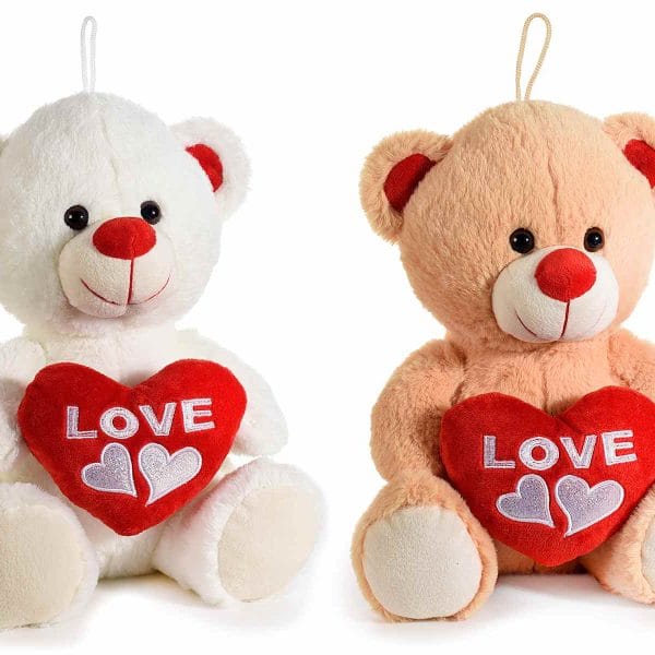 Orsetto peluche con cuore imbottito e scritta Love - Regalo San Valentino
