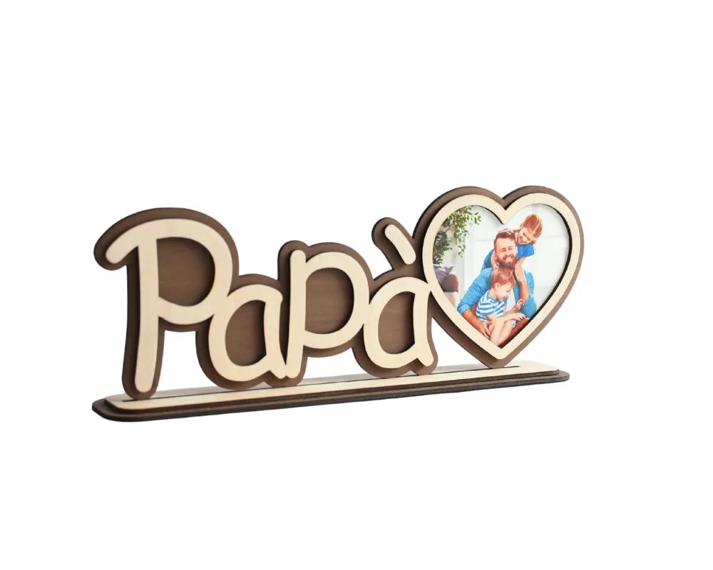 Cornice Portafoto In Legno Per Papà – “Miglior Papà Di Sempre” – Formato 20x15 Cm Per Foto 10x15 Cm – Regalo Festa Del Papà, Compleanno, Natale